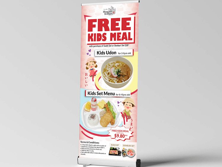 Maguro Donya: Kids Menu Banner