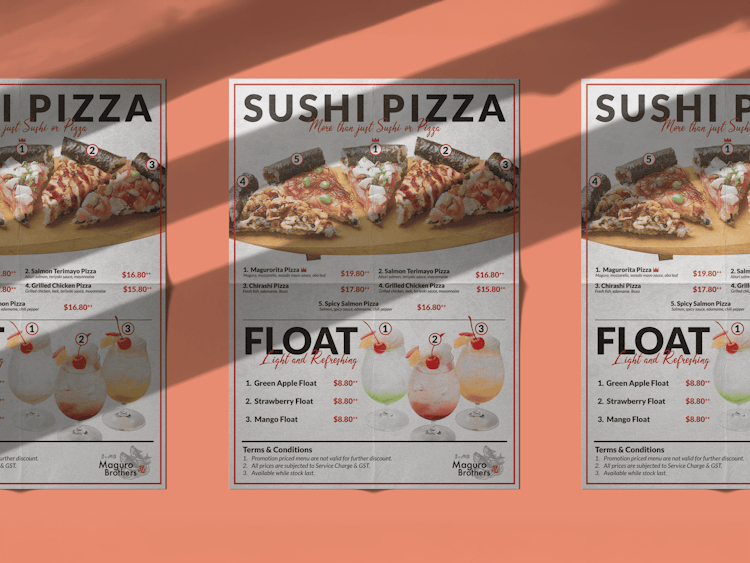 Maguro Donya: Sushi Pizza Editorial Menu